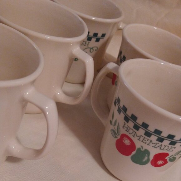 SET OF (6) CORNING (CORELLE) - FARM FRESH - COFFEE CUPS MUGS - Picture 5 of 7